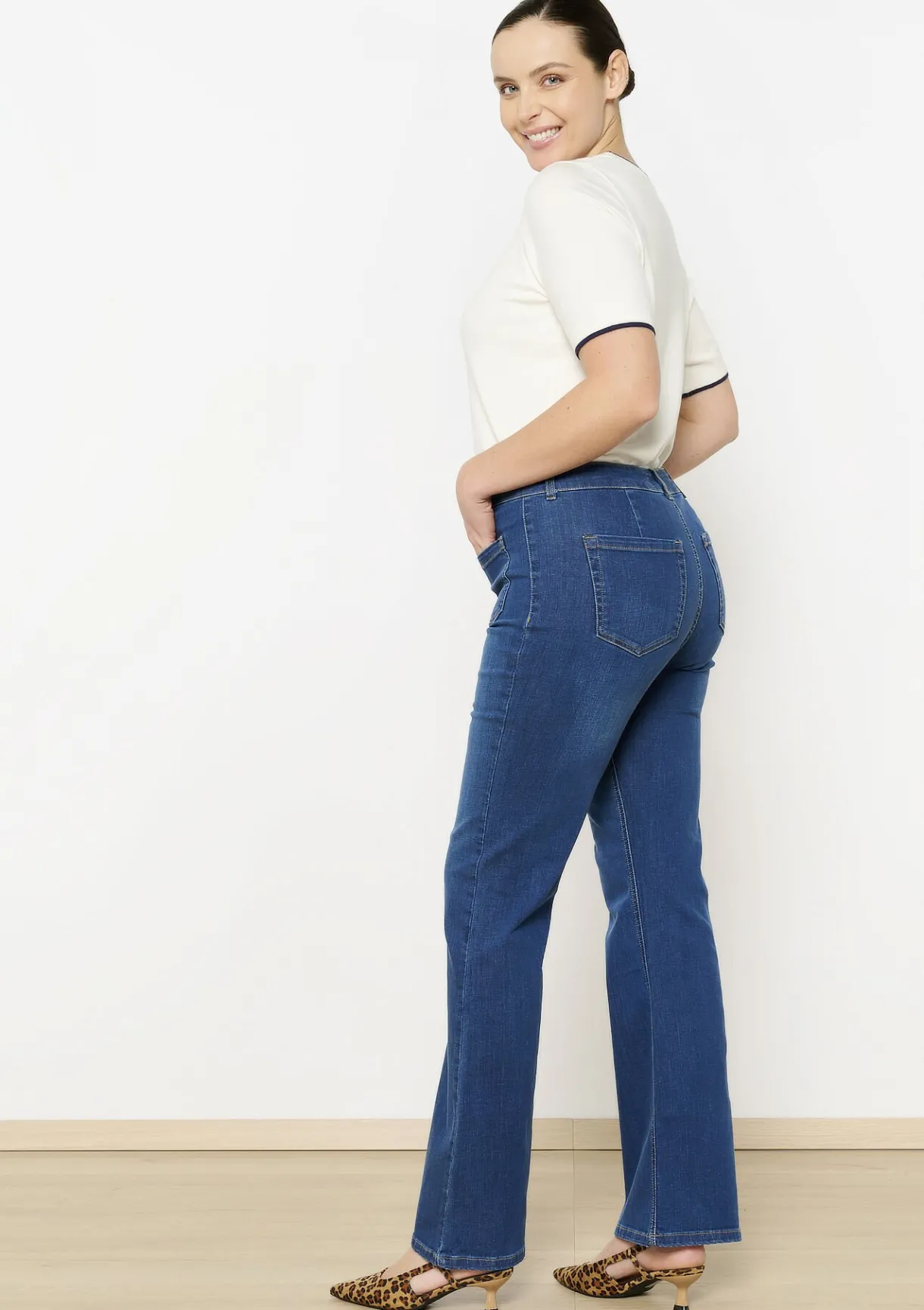 LolaLiza Bootcut jeans met hoge taille- Jeans