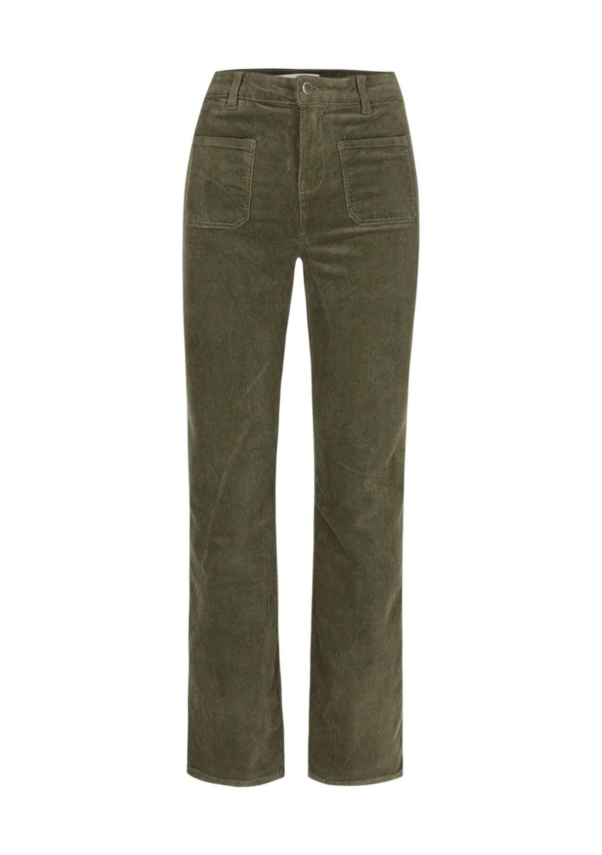 LolaLiza Bootcut ribfluwelen broek met zakken- Broeken