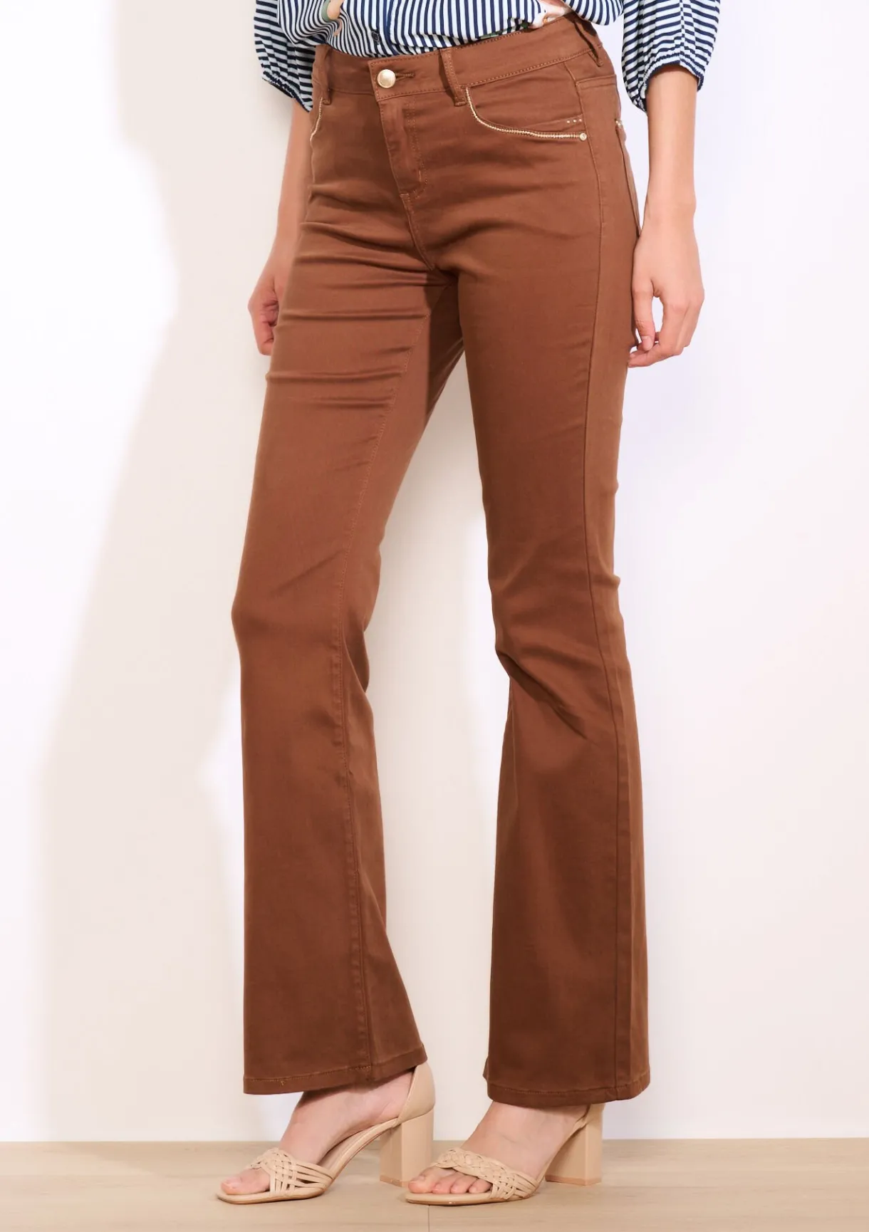 LolaLiza Elegante flared broek- Broeken