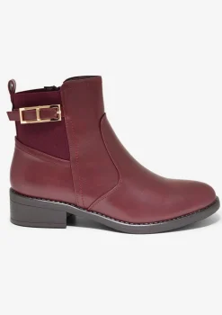 LolaLiza Enkellaarzen met gouden gesp- Schoenen