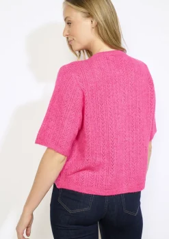 LolaLiza Fijngebreden vestje met kortmouwen- Truien En Cardigans