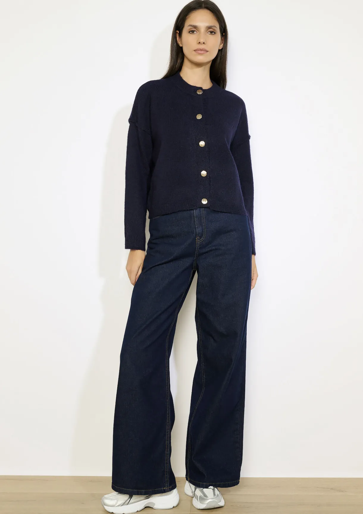 LolaLiza Gebreid vest met knopen- Truien En Cardigans