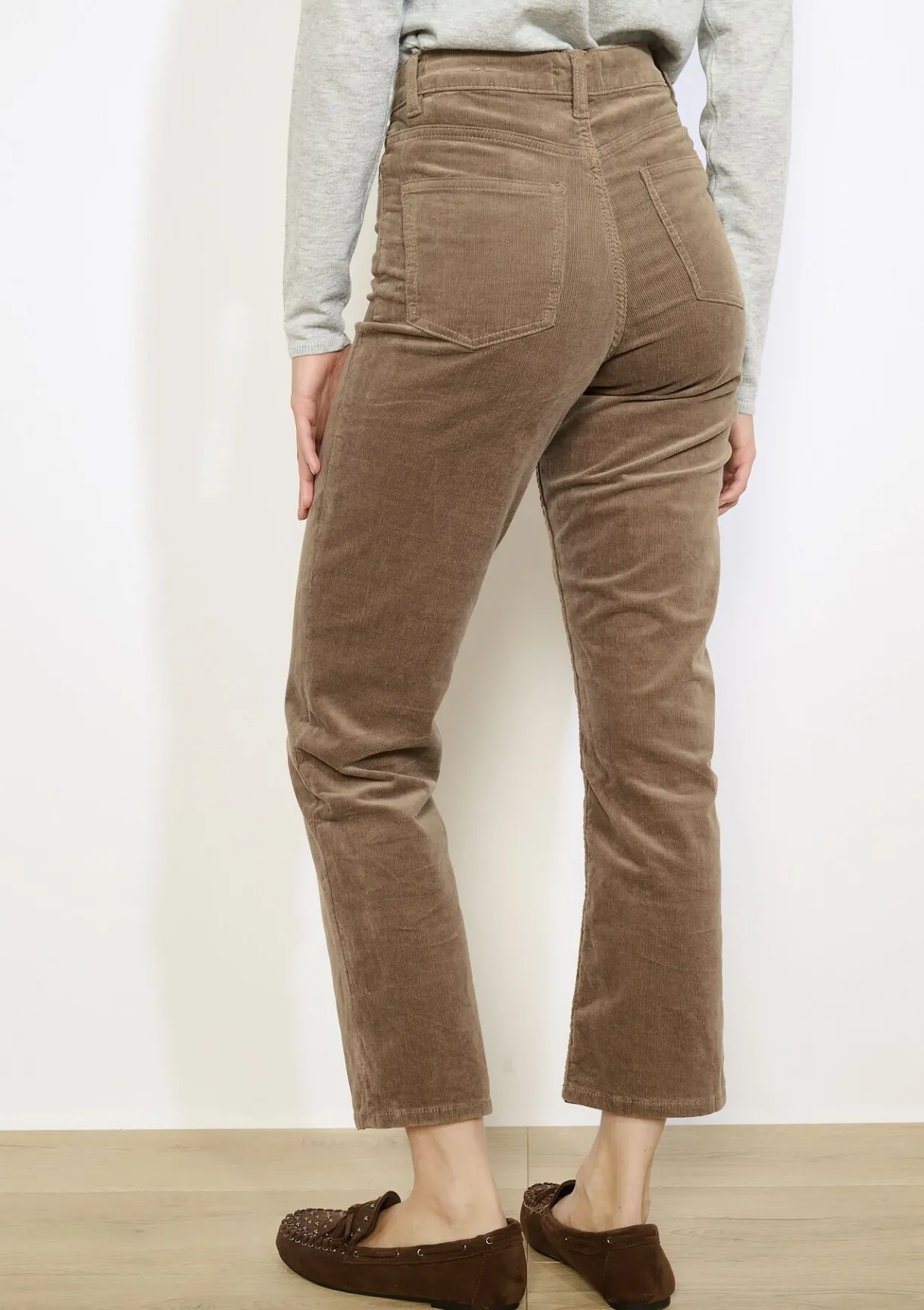 LolaLiza Hoge corduroy broek- Broeken