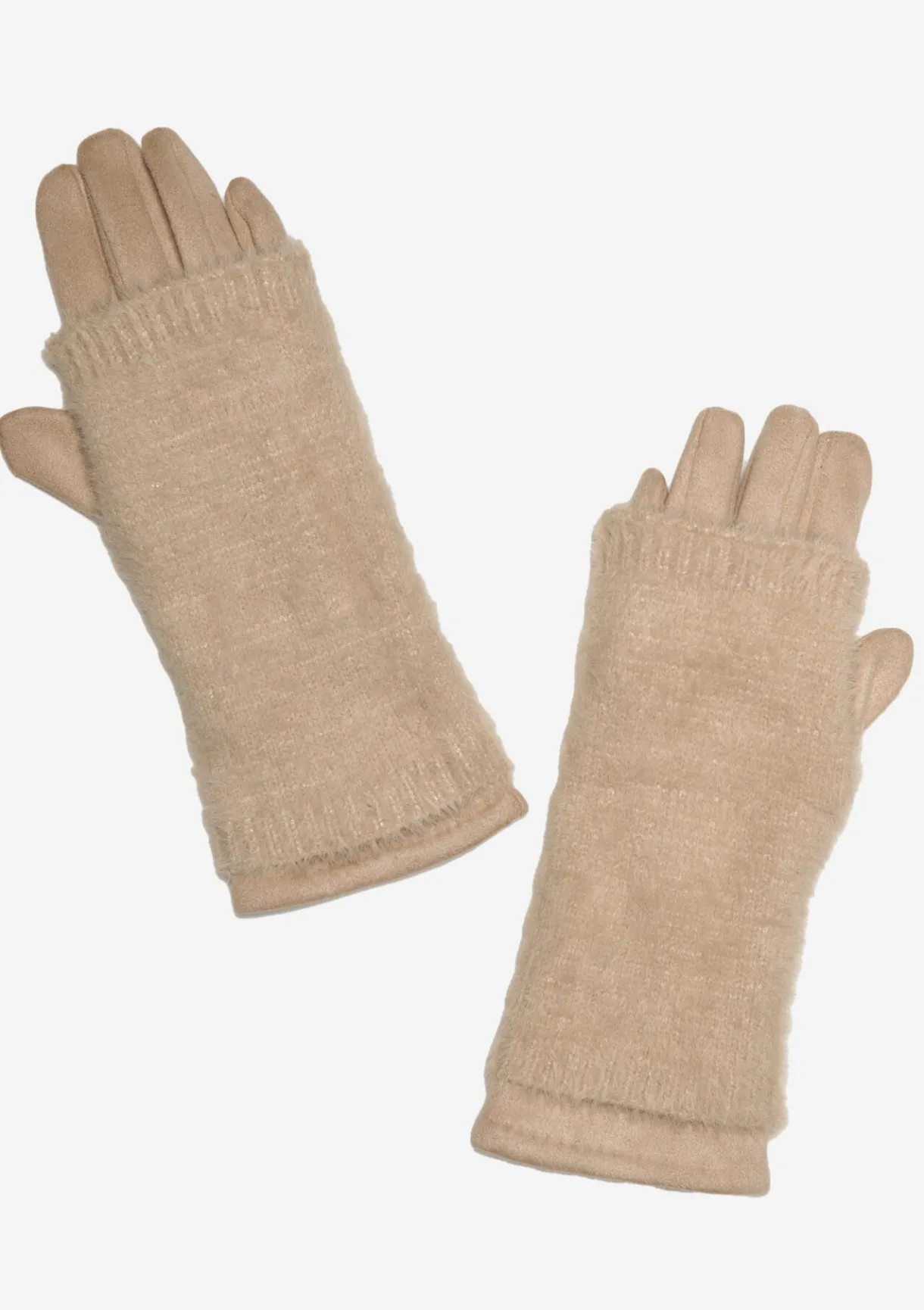 LolaLiza 2-in-1 handschoenen suèdine & breisel- Accessoires