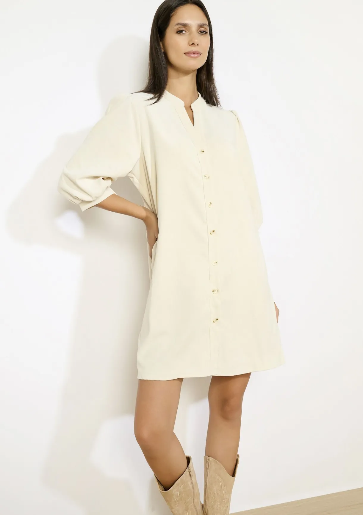 LolaLiza Korte jurk in ribfluweel- Jurken