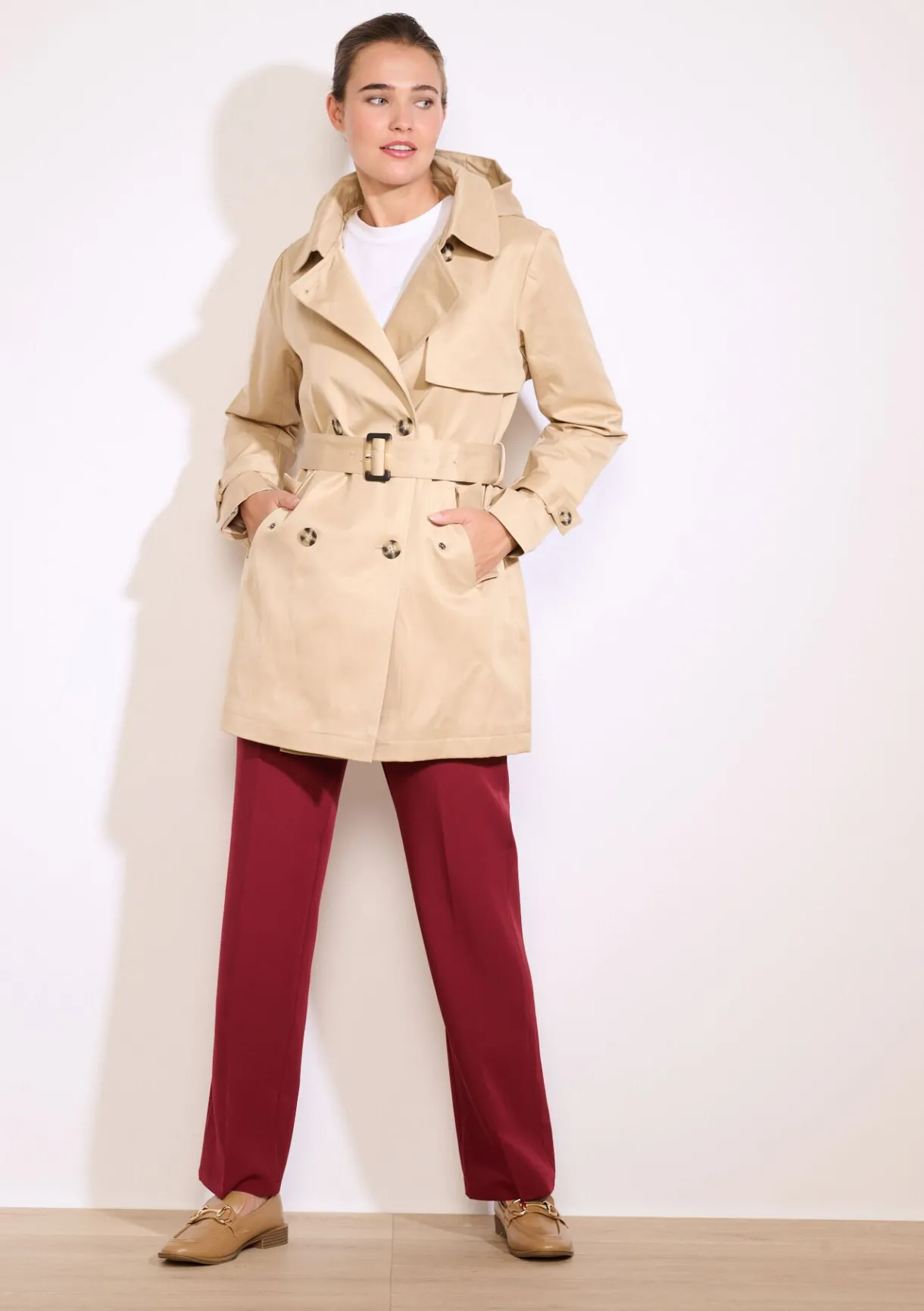 LolaLiza Korte trench met ceintuur- Mantels En Jassen