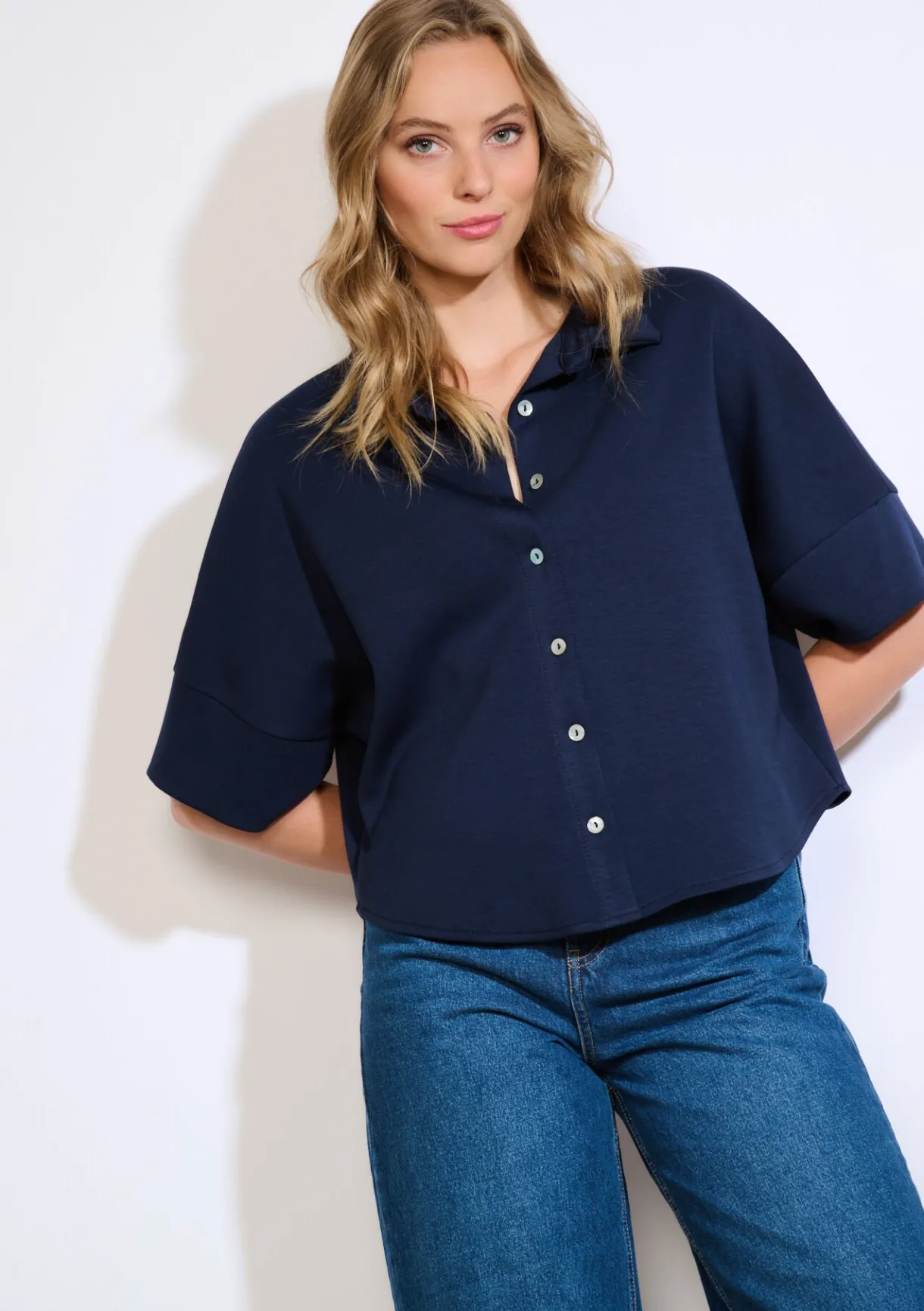 LolaLiza Losvallend overhemd met korte mouwen- Tops En T-Shirts