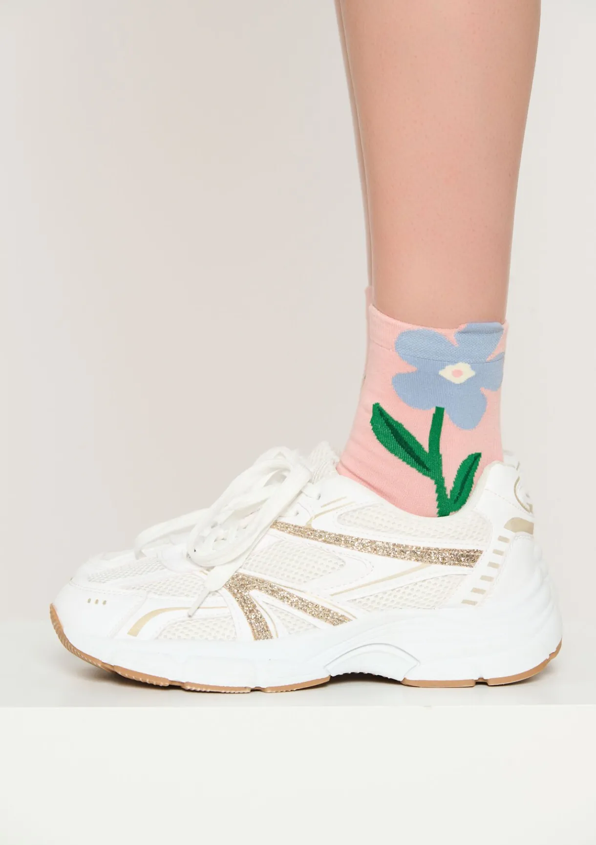 LolaLiza Sokken met grote bloem- Accessoires