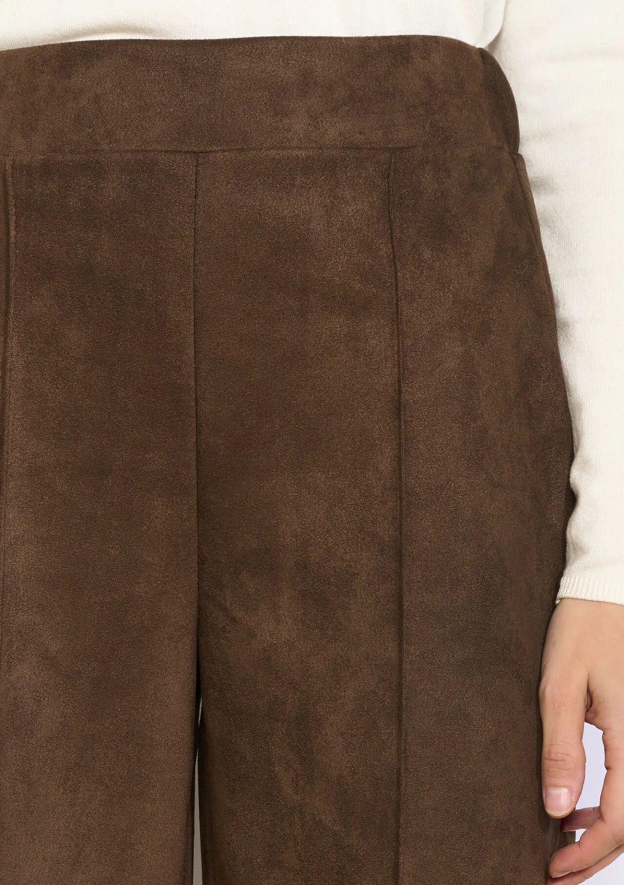 LolaLiza Suèdelook broek met wijde pijp- Broeken