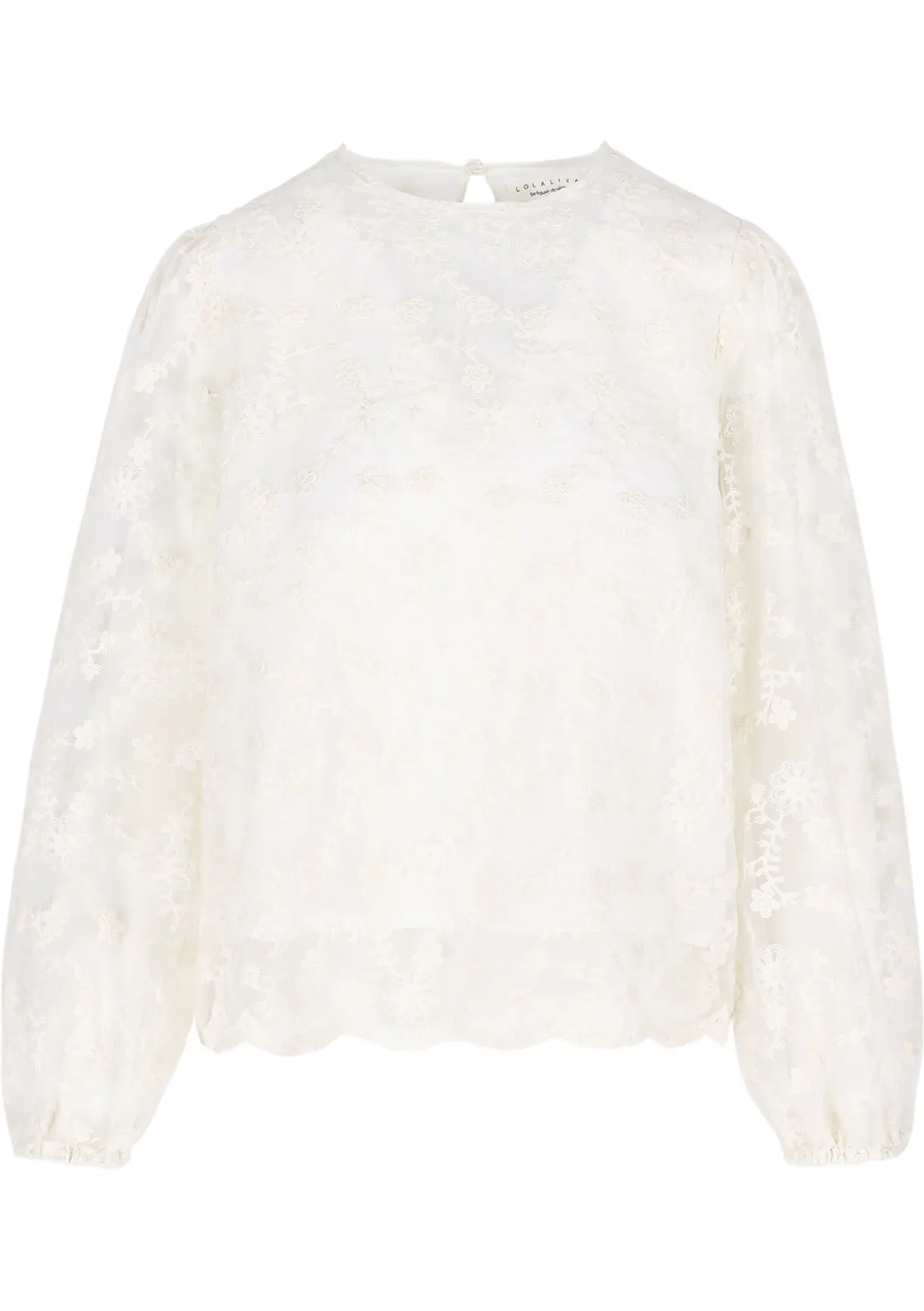 LolaLiza Transparante kanten blouse- Blouses En Hemden