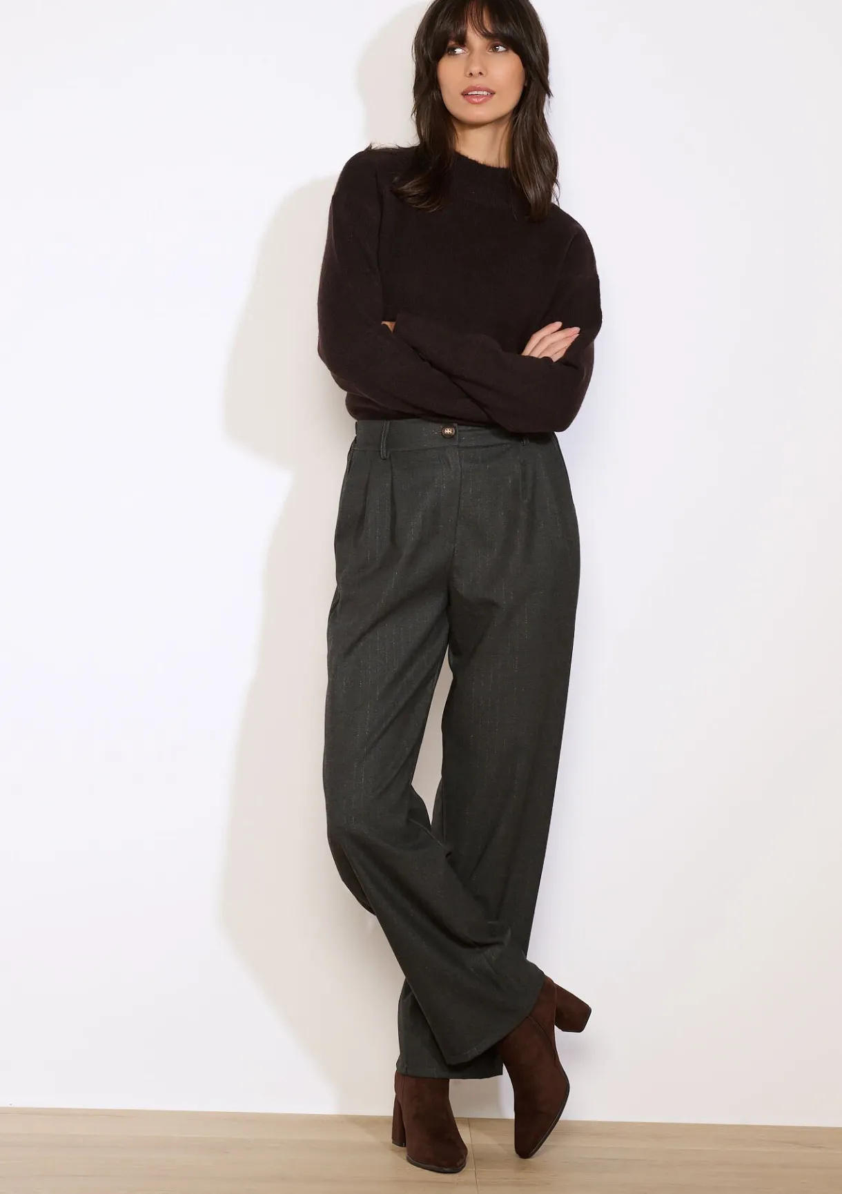 LolaLiza Wide-leg broek met plooien- Broeken