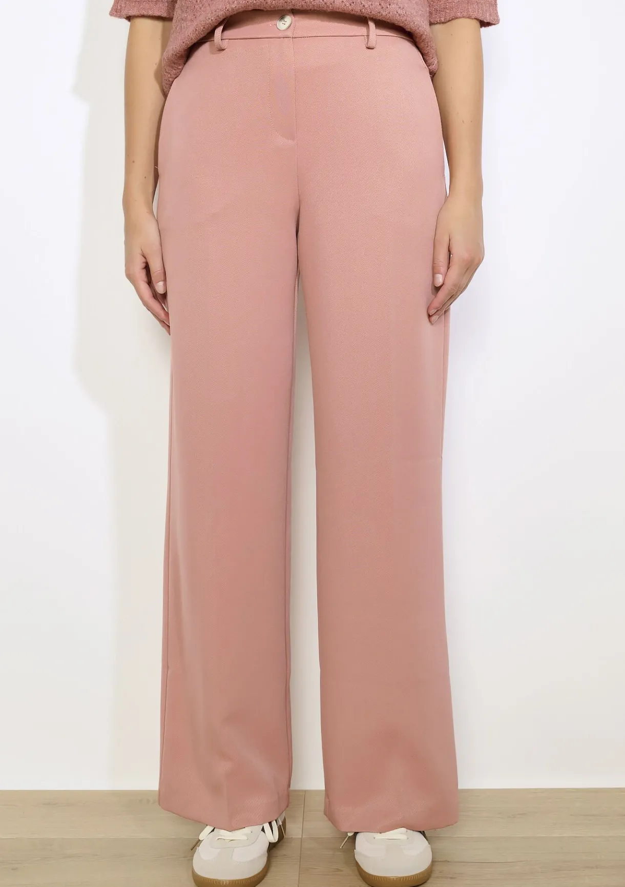 LolaLiza Wijde broek in twill- Broeken
