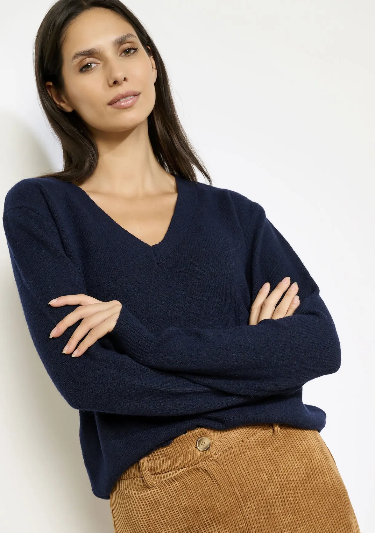 LolaLiza Zachte V-hals trui- Truien En Cardigans