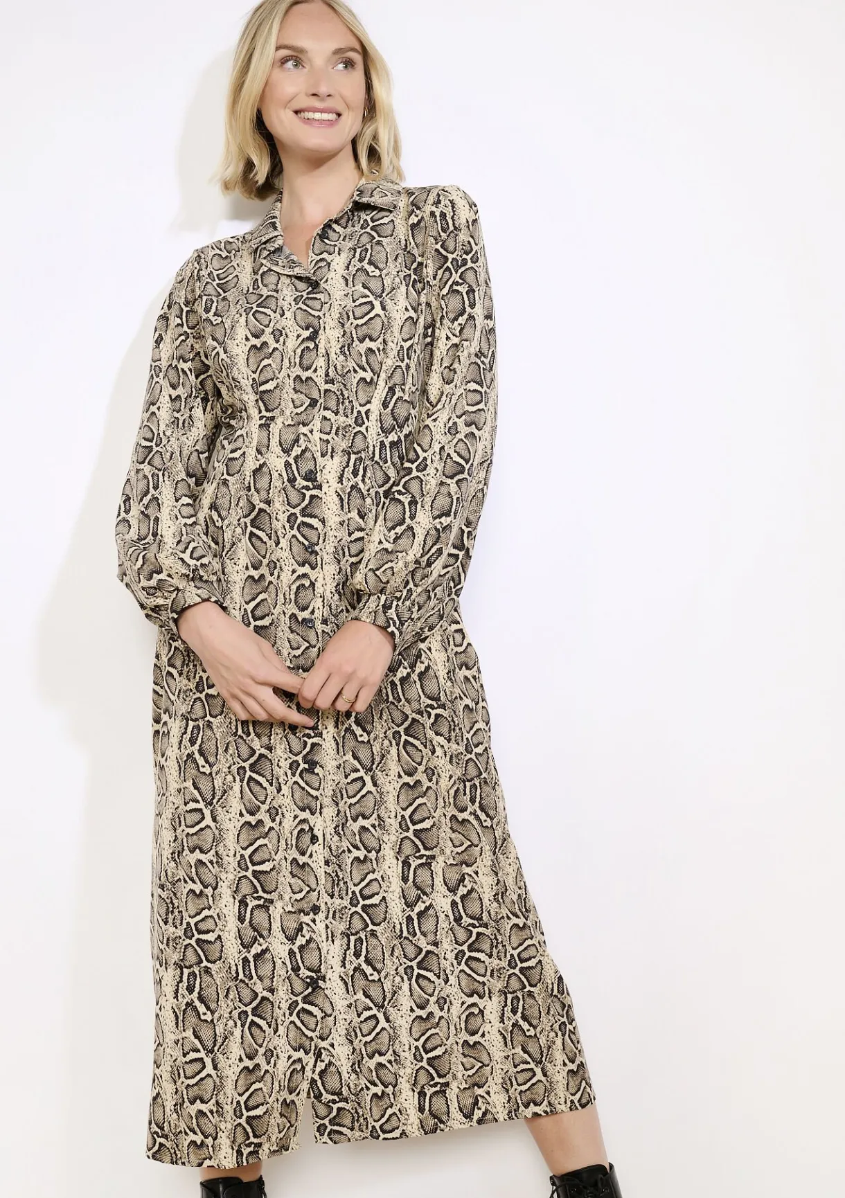 LolaLiza Zwierige midi-jurk met print- Jurken